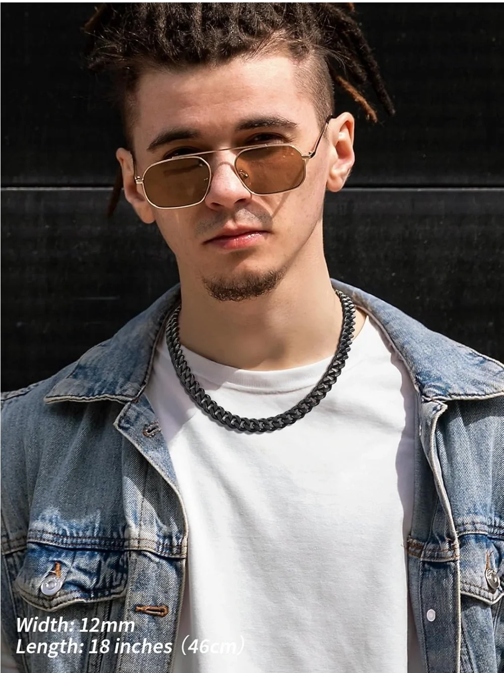 Black Cuban Link Men's Necklace